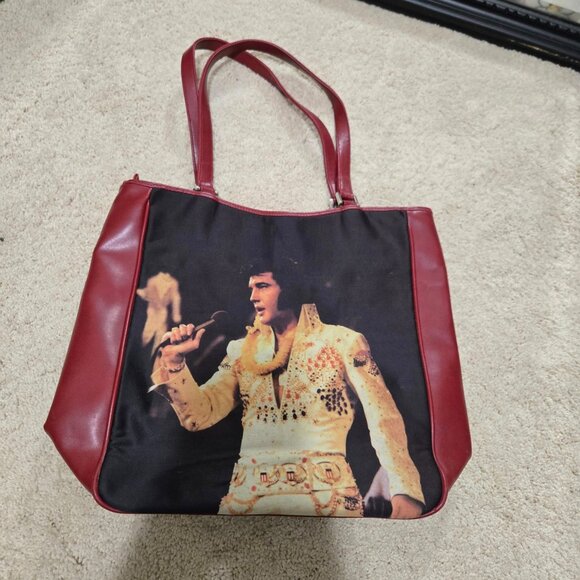 Vintage Graceland Elvis Presley Aloha From Hawaii Studded Handbag - Picture 1 of 11